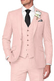 Blue Notched Lapel Single Breasted Men's Wedding Suits