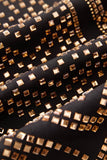 Sparkly Gold 2-piece Open Front Men's Prom Suits