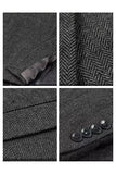 Dark Grey Notched Lapel Single Breasted 3-Piece Men's Wedding Suits