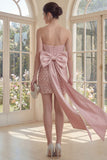 Strapless Corset Ruched Bodycon Mini Homecoming Dress