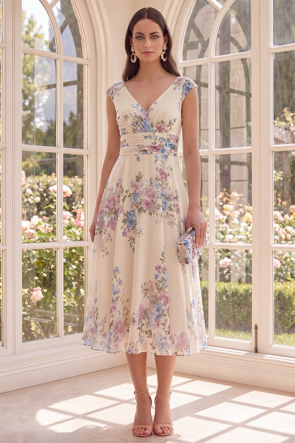 apricot cocktail dress Dawn Apricot Party Dress / M