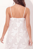 A-Line White Floral Tulle Spaghetti Straps Mini Graduation Dress