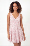 Sparkly Pink V-Neck A-Line Sequins Mini Graduation Dress