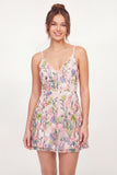 Tulle Floral A-Line Embroidered Pink Mini Homecoming Dress