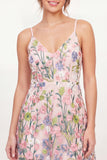 Tulle Floral A-Line Embroidered Pink Mini Homecoming Dress