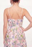 Tulle Floral A-Line Embroidered Pink Mini Homecoming Dress