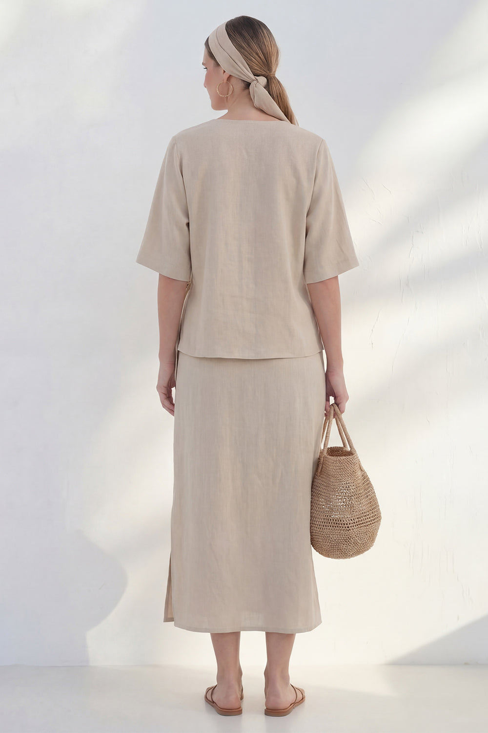 ladies khaki dress LTS Tall Women's Green Racer Back Maxi structured cap sleeves Zapaka Women Khaki Midi Work