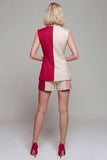 2 Piece Peaked Lapel ColorBlock Light Khaki Women Suits