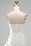 Ivory Sweetheart A-Line Appliqued Beaded Mini Dress with Ruffles
