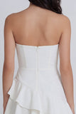 Sweetheart A-Line Ruched Short Graduation Dress with Ruffles