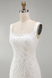 Elegant Square Neck Sequin Floral Beaded Pearl Homecoming Dress