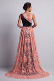 Watermelon and Black Mermaid Ruched Long Mother Of the Bride Dress with Cape