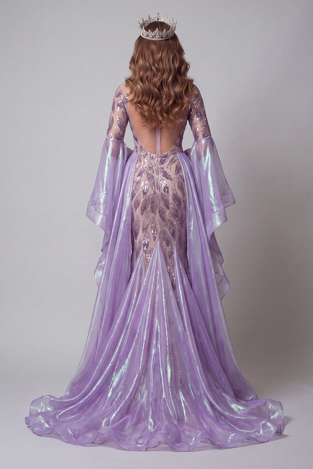lavender flare dress CD Thalia Stardust Lavender Flare Gown GlamEdge Dress & Gown
