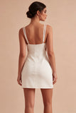 Bodycon White Cut Out Spaghetti Straps Mini Dress