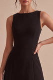 Cold Shoulder Bodycon Satin Little Black Dress