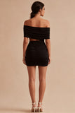 Cut Out Off the Shoulder Tight Little Black Dress