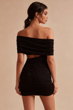 Cut Out Off the Shoulder Tight Little Black Dress