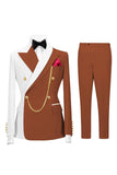 2 Piece Peak Lapel Black Double Breasted Men's Prom Suits