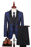 3 Piece Dark Green Shawl Lapel One Button Men's Prom Suits