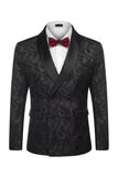 2 Piece Shawl Lapel Black Double Breasted Men's Wedding Suits