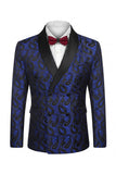 2 Piece Shawl Lapel Black Double Breasted Men's Wedding Suits