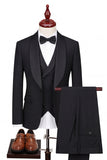Light Blue 3 Piece Shawl Lapel One Button Men's Prom Suits