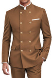Navy 2 Piece Double Breasted Men's Suits