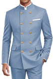 Navy 2 Piece Double Breasted Men's Suits