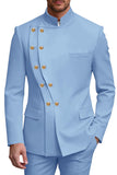 2 Piece Double Breasted Black Men's Prom Suits