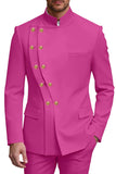 2 Piece Double Breasted Black Men's Prom Suits