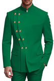 2 Piece Double Breasted Black Men's Prom Suits