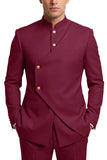Single Breasted Coffee 2 Piece Men's Prom Suits