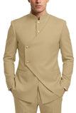 Single Breasted Coffee 2 Piece Men's Prom Suits