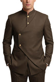 Single Breasted Coffee 2 Piece Men's Prom Suits
