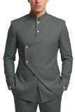 Single Breasted Coffee 2 Piece Men's Prom Suits
