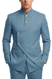 Single Breasted Coffee 2 Piece Men's Prom Suits