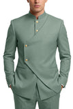 Single Breasted Coffee 2 Piece Men's Prom Suits