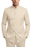 Single Breasted Coffee 2 Piece Men's Prom Suits