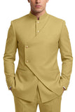 Single Breasted Coffee 2 Piece Men's Prom Suits