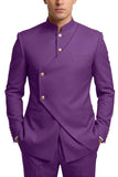 Single Breasted Coffee 2 Piece Men's Prom Suits