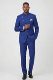 Royal Blue Single Breasted 2 Piece Men's Prom Suits