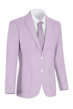 Notch Lapel Light Blue Single Breasted Men's Jacket