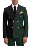 2 Piece Peak Lapel Double Breasted Purple Men's Prom Suits