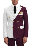 Purple 2 Piece Peak Lapel Double Breasted Men's Prom Suits