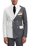 Purple 2 Piece Peak Lapel Double Breasted Men's Prom Suits