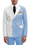 Purple 2 Piece Peak Lapel Double Breasted Men's Prom Suits