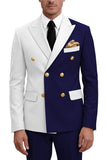 Purple 2 Piece Peak Lapel Double Breasted Men's Prom Suits