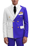 Purple 2 Piece Peak Lapel Double Breasted Men's Prom Suits