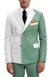 Purple 2 Piece Peak Lapel Double Breasted Men's Prom Suits