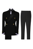 Sage Green 2 Piece Notch Lapel Double Breasted Men's Prom Suits